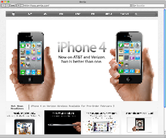 Pixelfari apple website
