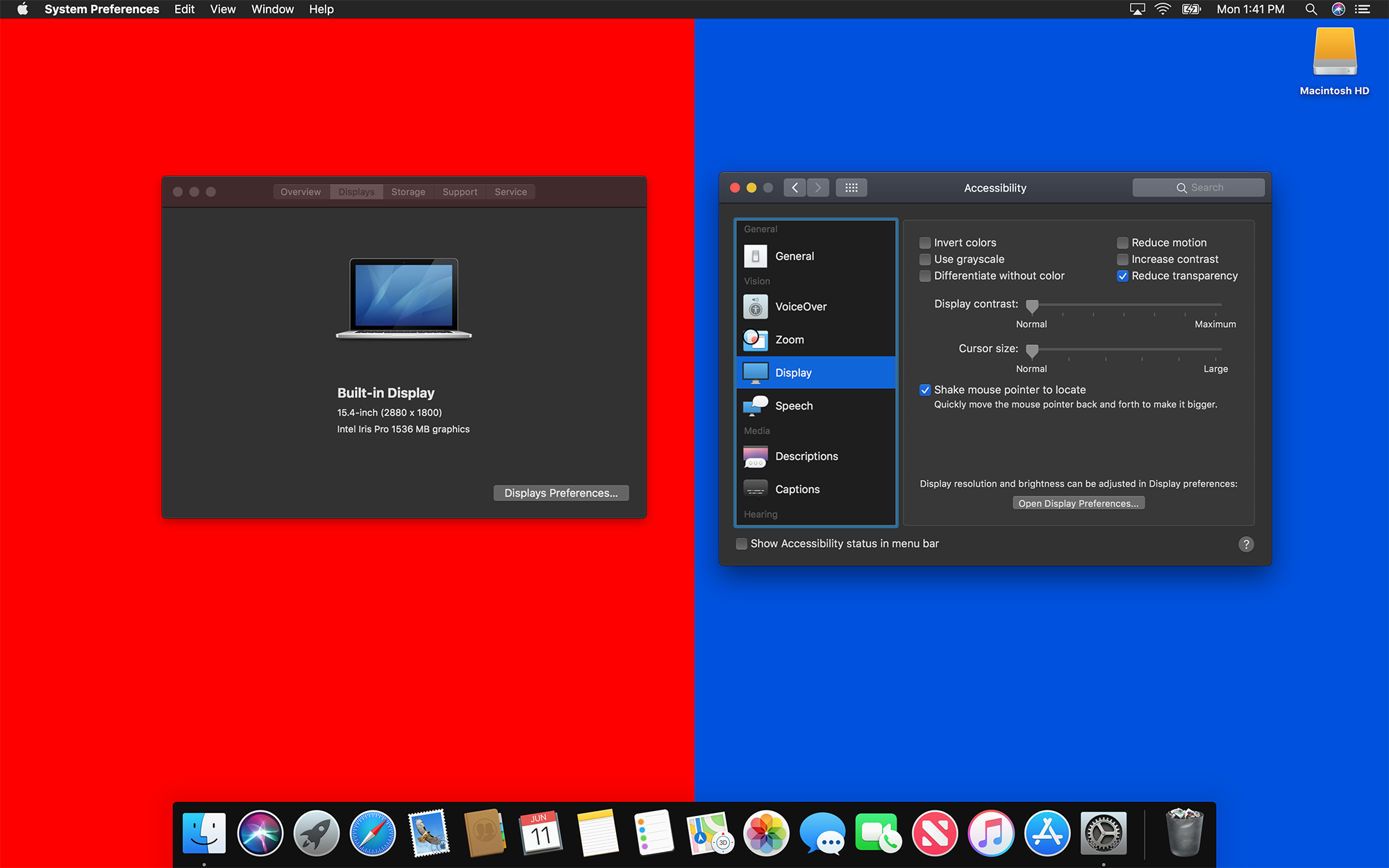 Reduce Transparency in Mojave