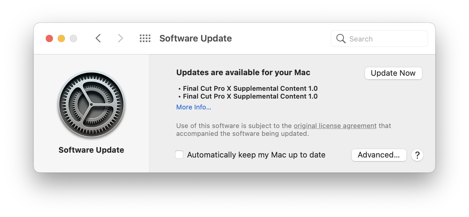 Software Update is stuck