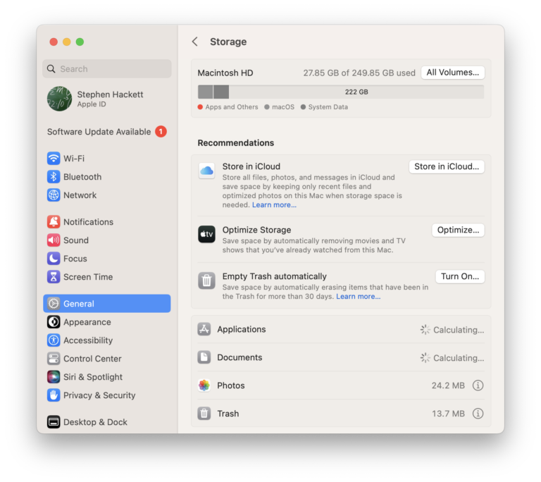 VenturaSettingsLightGeneralStorage 512 Pixels