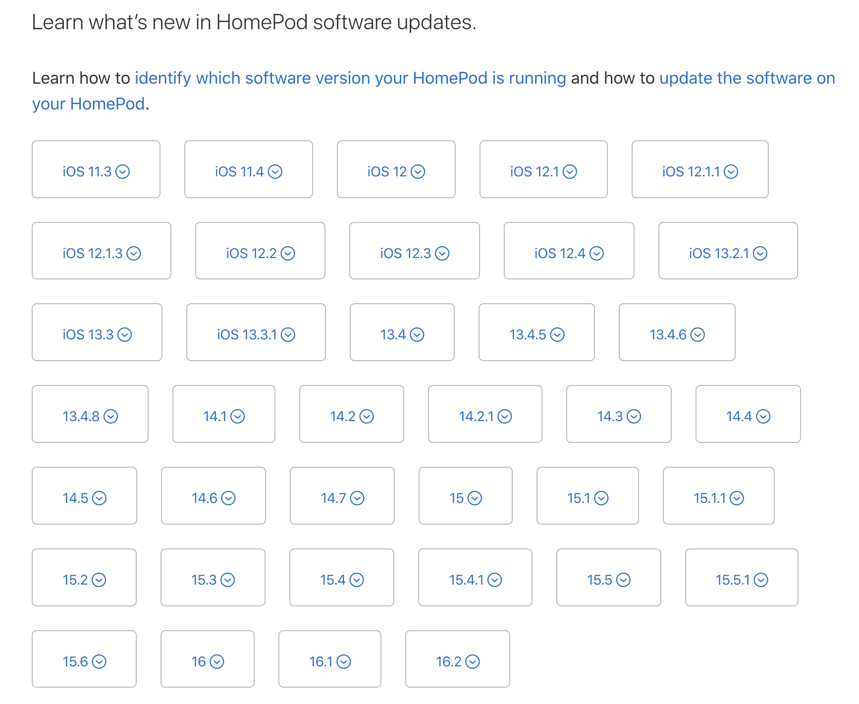 HomePod OS updates