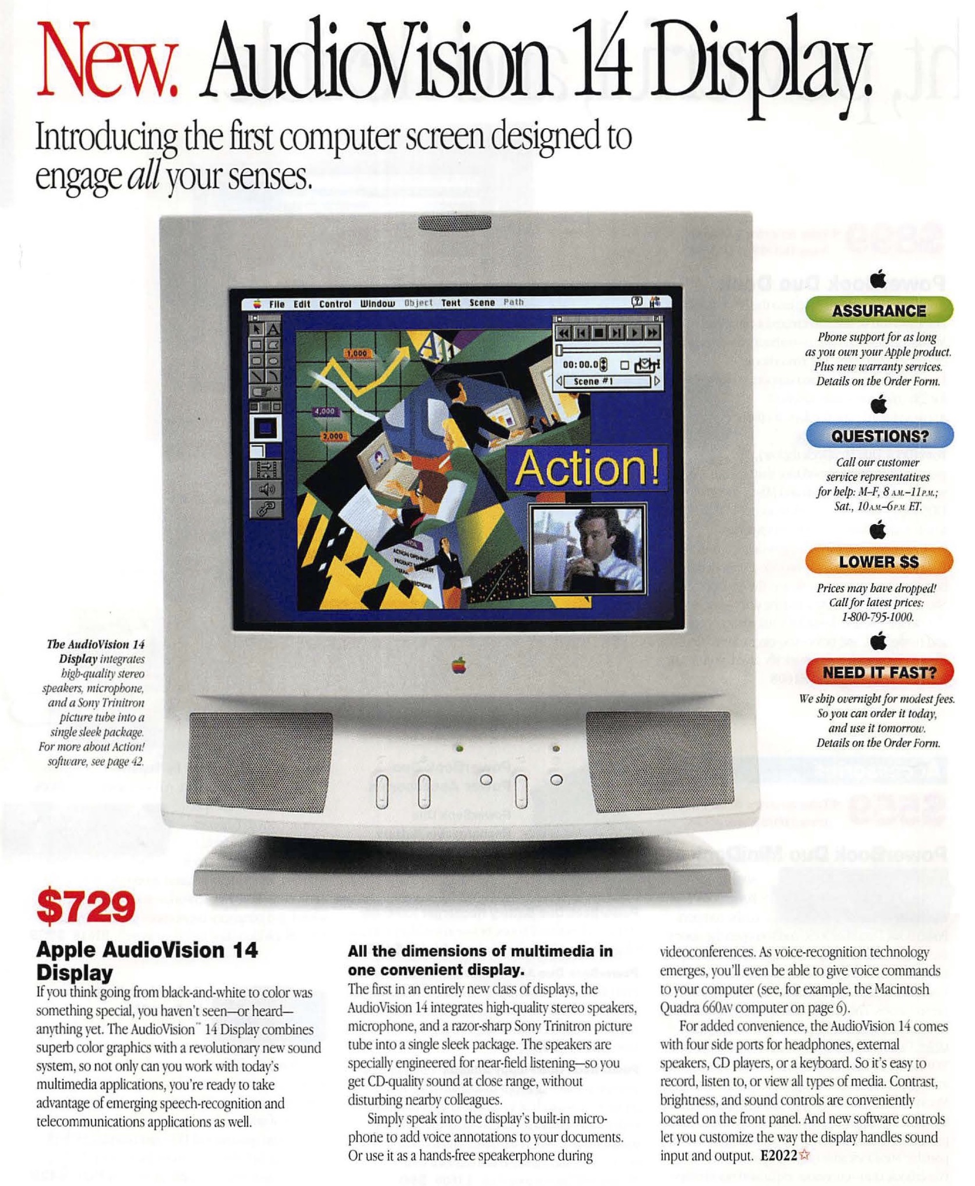 Ad for the AudioVision 14 Display