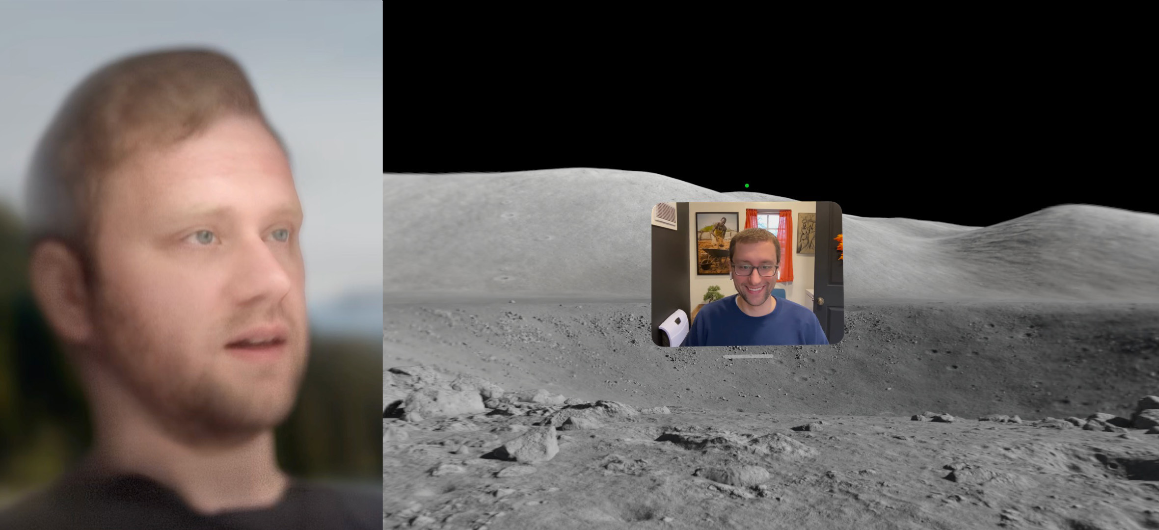 Mark and Stephen on the moon