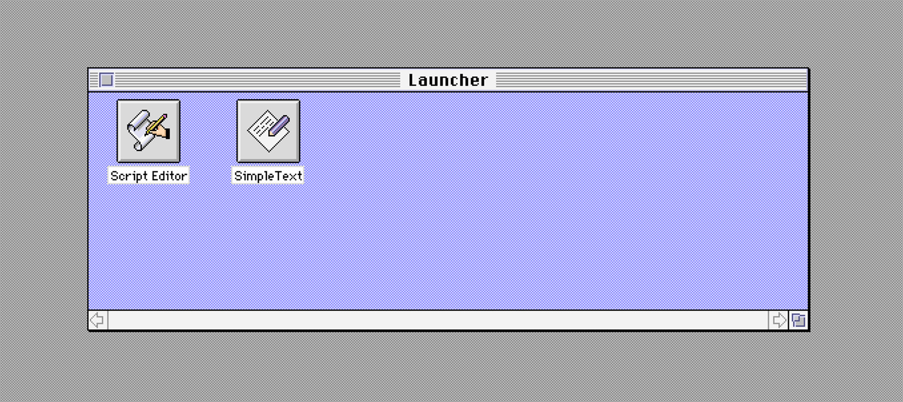 Launcher in System 7