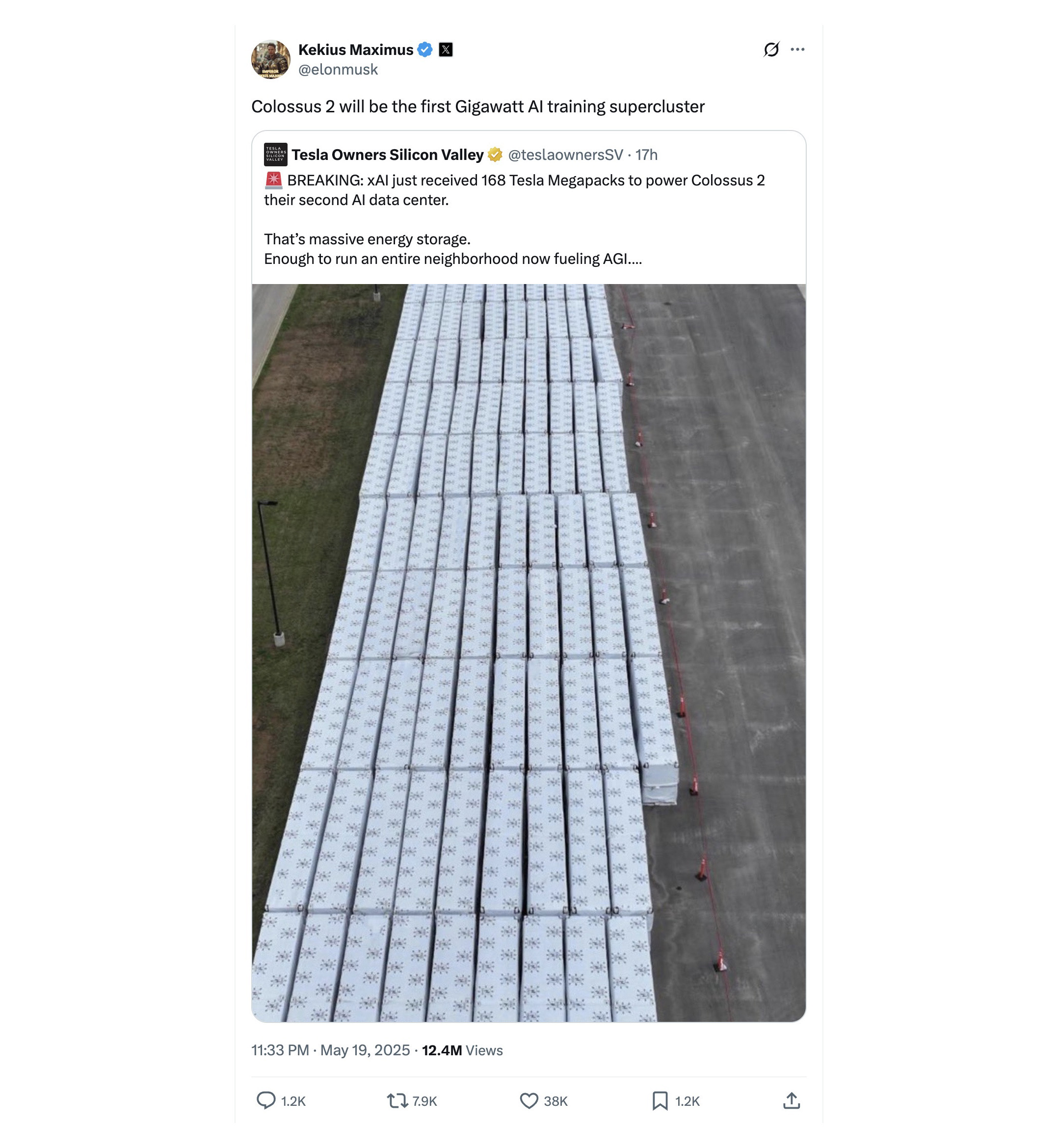 X embeds don't seem to be working for me so here's a screenshot