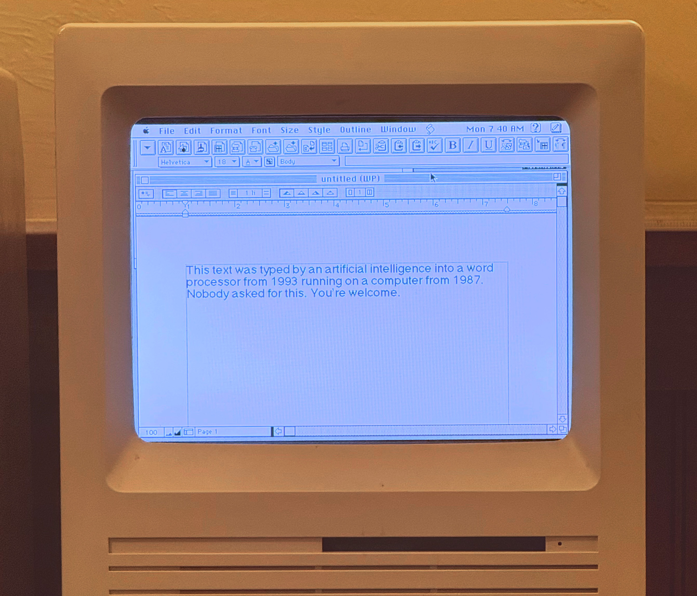 Claude on Mac SE